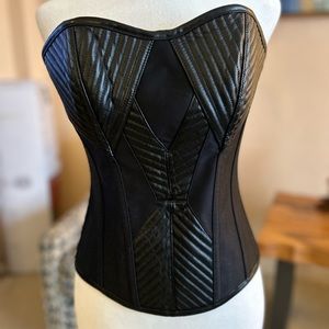 Beautiful leather front corset from Frederick’s of Hollywood.